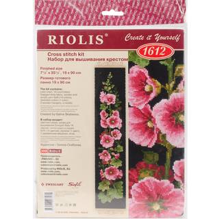 Riolis 1612 - Mallow - tællet Cross Stitch Kit 7.5 """" X 35.5 """" Zweigart 14ct. Sort Aida 14 farver
