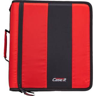 Case-it klassisk lynl?sbinder | 2-tommer O-ringe 350 ark kapacitet Flere opbevaringslommer & skulderrem | Skole- og kontorarrang?r | D-251 Brandb