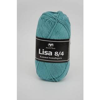 Svarta Fåret Lisa 482 Poolgrøn Indhold: 100% kæmmet bomuld Vægt/længde: 50 g = ca. 165 meter Anbefalede Pinde: 3mm Strikkefasthed: 10 cm = 28 m Vask: Maskinvask ved 40℃ / Tåler ikke tørretumbling.