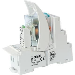 Relæ komplet 4c/o 6a 230vac sokkel+led