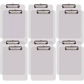 Better Office Products Clear Plastic Clipboards 12 Pack Holdbar 12,5 x 9 tommer lavprofil klip gennemskinneligt klart s?t p? 12