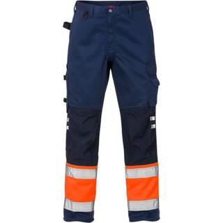 Kansas 127376 Hi Vis Bukser kl.1 2032 / Arbejdsbukser Hi-Vis Orange/Marine D92