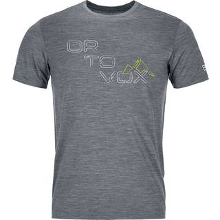 Ortovox 185 Merino Tangram Logo Merino-shirt Herrer størrelse S farve grey