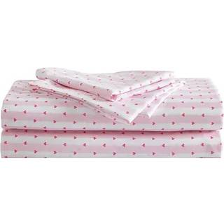 Betsey Johnson - Twin Sheets Soft & Lightweight Bedding Fade & Wrinkle Resistant (Wonderland Stripe Pink Twin)