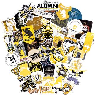 erobring tidsskrifter Harry Potter Hufflepuff Vinyl Stickers 60 Unikke klisterm?rker inklusive 5 hologrammer Vandt?t og UV -resistent stor til al