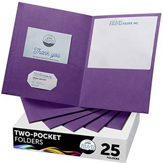 File-EZ To-lommer mapper lilla 25-pakket tekstureret papir bogstavst?rrelse (EZ-32545)