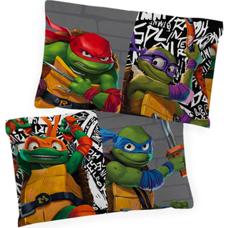 Jay Franco Nickelodeon Teenage Mutant Ninja Turtles Good Fight 2 Pack Reversible Pillowcases - Dobbeltsidet pude d?kker b?rn super bl?d senget?j