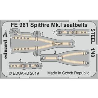 Spitfire Mk.I seatbelts STEEL f. Tamiya