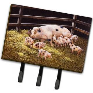 """" Caroline's Treasures Pigs Piglets ved middagstid snor eller nøgleholder BDBA0296TH68 Triple """"