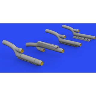 Bf 110G-4 exhaust stacks for Eduard