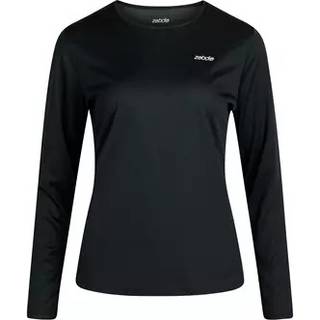 Zebdia Sports LS Tee M - Dame, Sort, Langærmet T-shirt til Løb og Træning