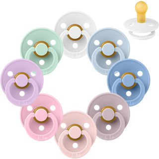 BIBS Rund Colour Sut - Sampak - 8 stk. - Str. 1 - Pastel Paradise