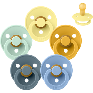 BIBS Rund Colour Sut - Sampak - 5 stk. - Str. 1 - Summer at The Beach