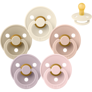 BIBS Rund Colour Sut - Sampak - 5 stk. - Str. 1 - Soft and Gentle