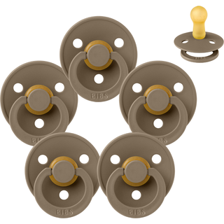 BIBS Rund Colour Sut - Sampak - 5 stk. - Str. 2 - Dark Oak