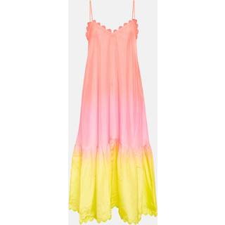 Juliet Dunn OmbrÃ© scalloped silk midi dress - multicoloured - M
