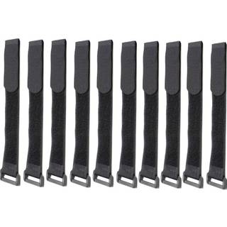 Kabelbindere med velcro 10-pak Sort