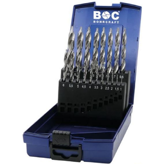 Bohrcraft turbo step stål 19 dele 1-10mm boresæt (12021330019)