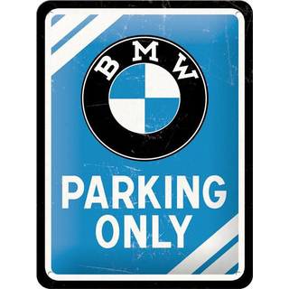 BMW Metalskilt BMW "Parking Only" Mål: 15 x 20 cm
