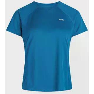 Zebdia XXL Dame T-shirt med brystprint - Blå sports tee til aktive kvinder