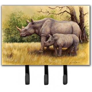 """" Caroline's Treasures Rhinoceros af Daphne Baxter Leash eller Key Holder BDBA0306TH68 Triple """"