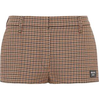 Prada Houndstooth virgin wool shorts - brown - XL