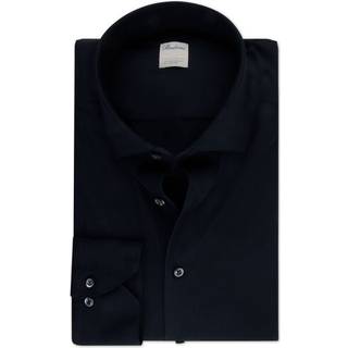 Stenströms Sort jerseyskjorte | Herre |Herreskjorter | Slimline | Størrelse: S | Sort | Solid | Lange Ærmer