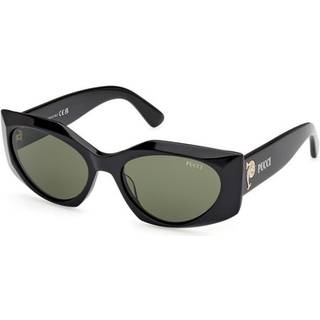 Emilio Pucci Kvinde EP0216 01N Solbriller Acetat Sort Grøn Geometrisk Normal