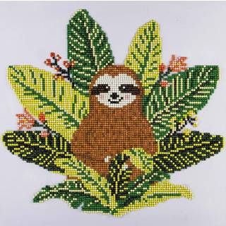 Diamond Art af Leisure Arts Sloth 12 """" X12 """" Mellemliggende diamantmaleri -s?t til voksne Diamond Art til voksne Diamond Art Kit Diamond Art Ma