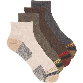 Timberland Herre 4-Pack Half Pushioned Quarter Socks Brown One St?rrelse os