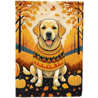 Caroline's Treasures DAC1056CHF GUL LABRADOR Retriever Fall House Flag Large Porch Sleeve Pole dekorativ uden