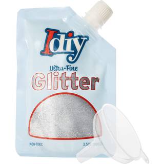 Idiy ultra fin glitter (100 g 3,5 oz pose) W let-pour taske & tragt-afalt grå ekstra fine-ikke-giftig DIY Arts & Crafts School Projects Festivals