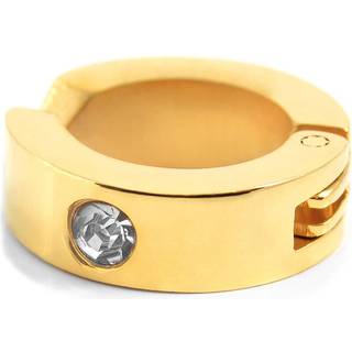 Sentio | Guldfarvet Kirurgisk Stål & Zirconia Clip-On Hoop Ørering