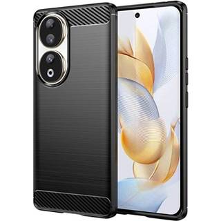 Honor 90 Børstet TPU Cover - Karbonfiber - Sort