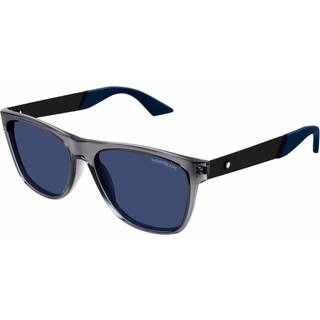 Montblanc MB0298S 004 56 Solbriller Mænd Grå - Transparent Grey - 56mm
