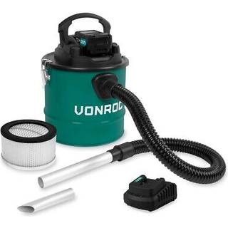 VONROC Askestøvsuger 20V - 12L beholder  HEPA filter | Inkl. 4.0Ah akku og oplader