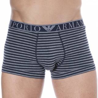 Emporio Armani Yarn Dyed Boxer Briefs - Navy - Grey Stripe