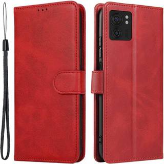 SKALO Motorola Edge 40 5G Premium Wallet Flip Cover - Rød