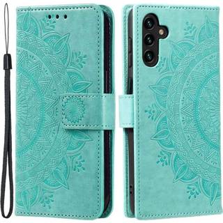 SKALO Samsung A54 5G Mandala Flip Cover - Turkis