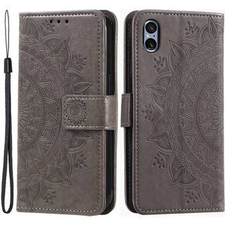 SKALO Sony Xperia 5 V Mandala Flip Cover - Grå