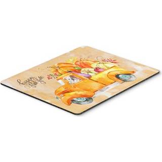 """"Fall Harvest English Bulldog Mouse Pad Hot Pad eller Trivet""""