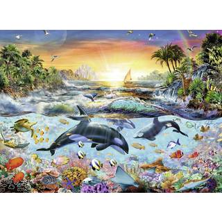 Ravensburger - Orca Paradise - 200 stykker puslespil til b?rn - Hvert stykke er unikke stykker passer sammen perfekt flerfarvet pakke med 1