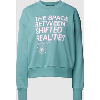 Cotton Printed Sweatshirt - Blue - S