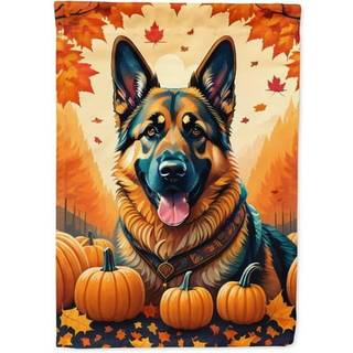 Caroline's Treasures DAC1048CHF Tysk Shepherd Fall House Flag Stor veranda ærme pole dekorativt uden for gårdspladser Artwork Wall Hanging Polyes