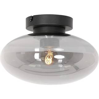 Reflexion loftlampe, Ø 25 cm, glas, sort/røggrå