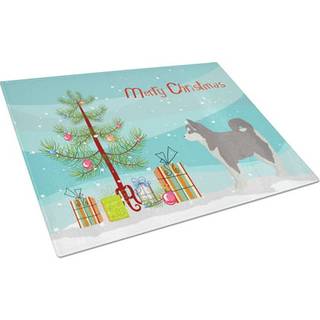 Caroline's Treasures CK3862LCB Pomsky #2 Christmas Tree Glass Cutting Board Stor dekorativt tempereret glasskæreskæring og serveringsplade i stor