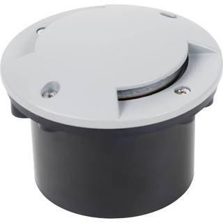 Lindby LED nedgravningslampe Nandita, Ø 10 cm, sølv, IP65