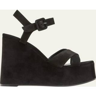 Christian Louboutin Supramariza 130 velvet wedge sandals - black - EU 42