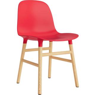 Normann Copenhagen Form Spisebordsstol Knaldrød/Eg