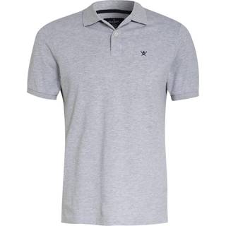 HACKETT Herren Polo-Shirt grau meliert Slim Fit